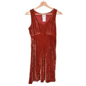 Vintage Laura Ashley Velvet Sleeveless Dress Size Small